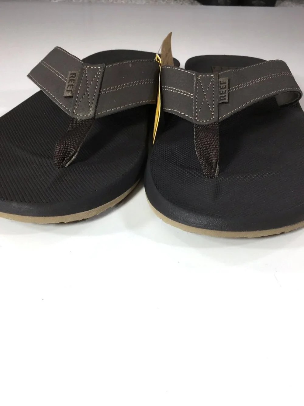 Reef Element TQT Flip Flop Sandals Mens 13 Dark Brown Bottle Opener